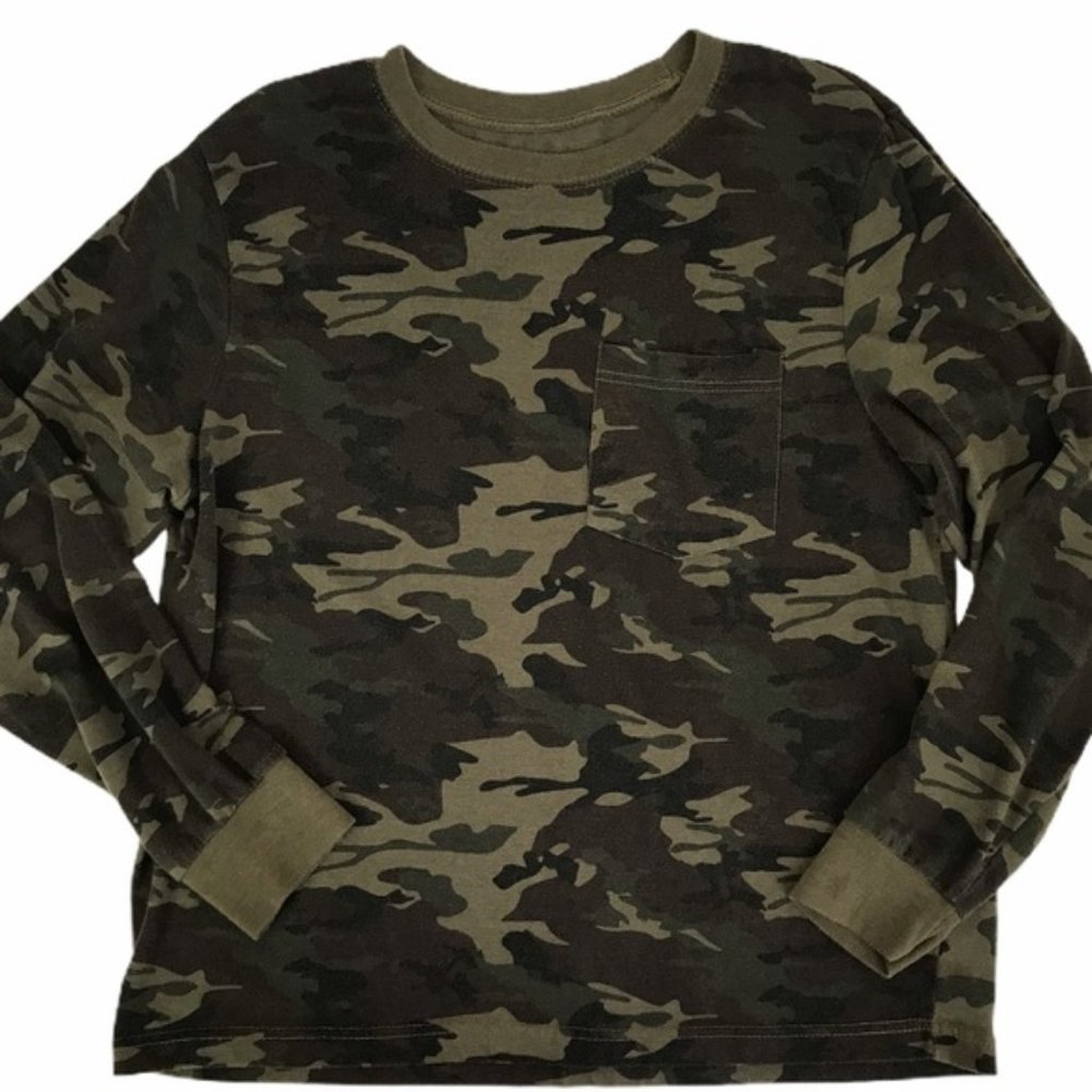 OPEN TRAILS CAMO Green LONG SLEEVE Shirt Size L